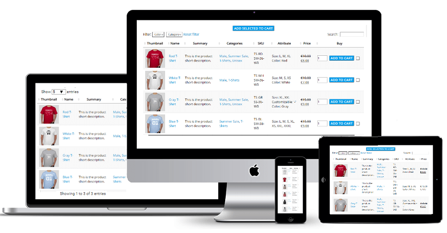 Responsive Mode for a table