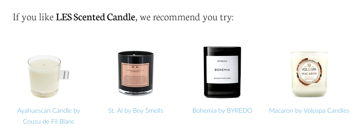 Offering similar products