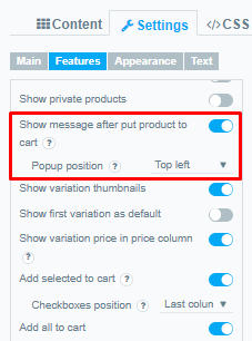 Popup position