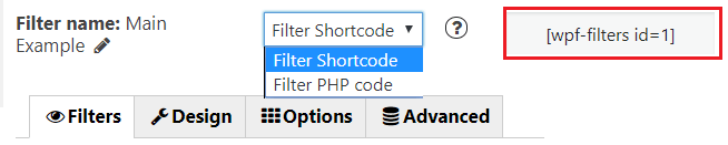 filter product shortcode
