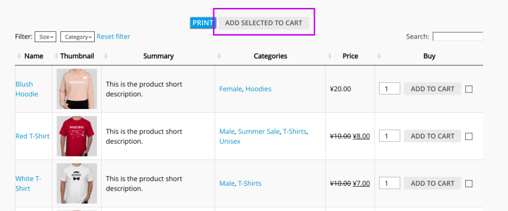Multiple Add to cart