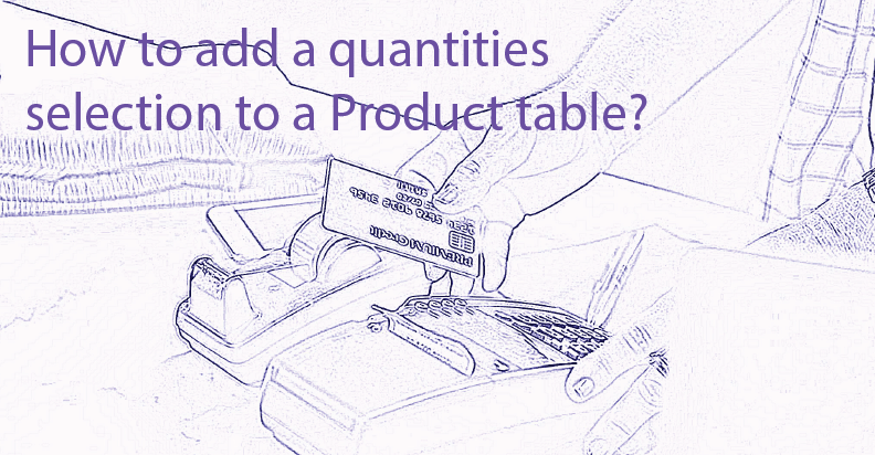 quantities selection