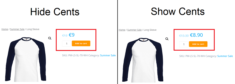 Show/Hide Cents