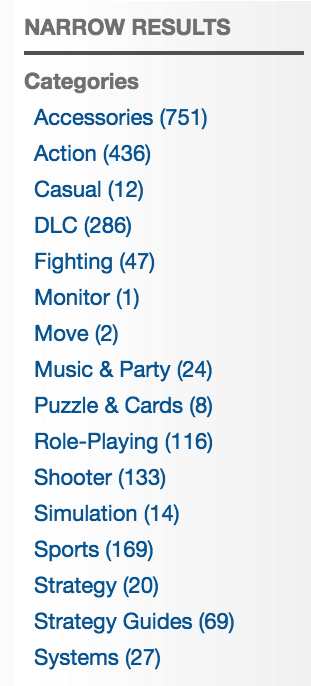 List of categories