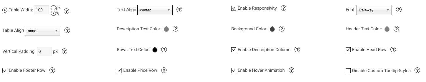 options