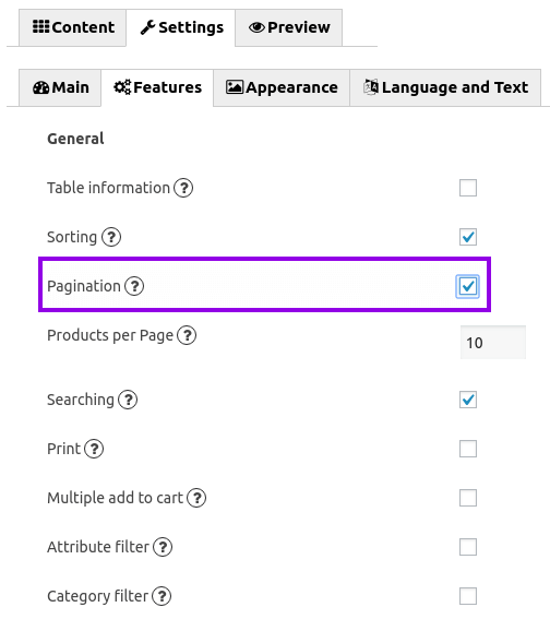 pagination