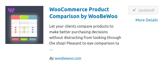 WooCommerce Product Comparison by WooBeWoo
