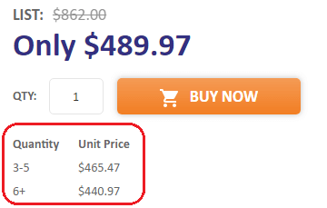 Volume discount