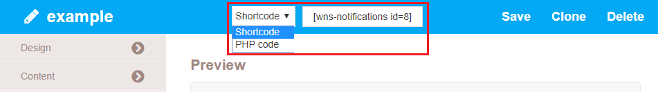 Settings Option