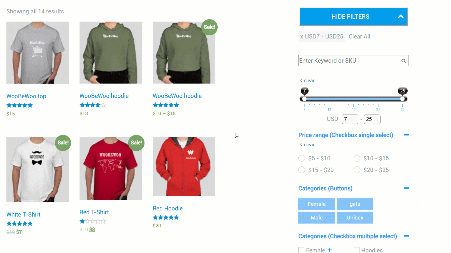 Wordpress product filter plugin is a simple and reliable sorting tool for digital store