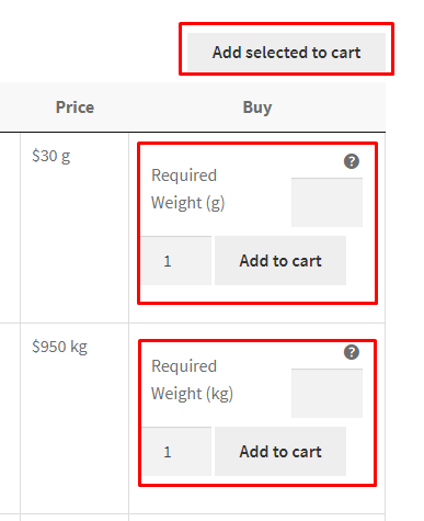 Measurement Price Calculator.