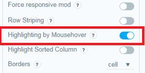 Highlighting-by-Mousehover