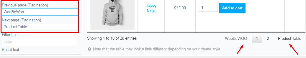 Text on page
