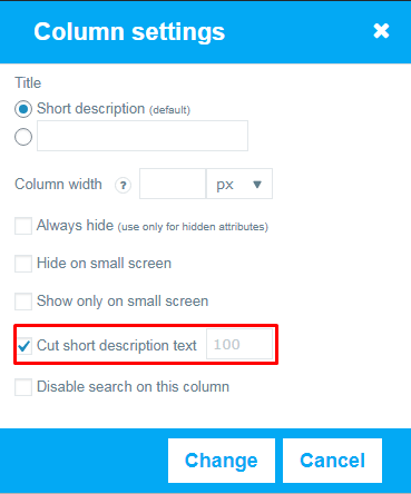 Short Desription Leigth