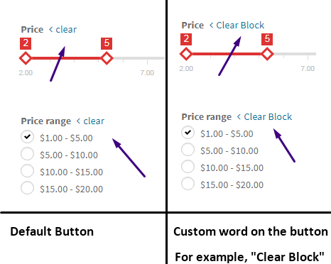 Clear Block Options Content tab