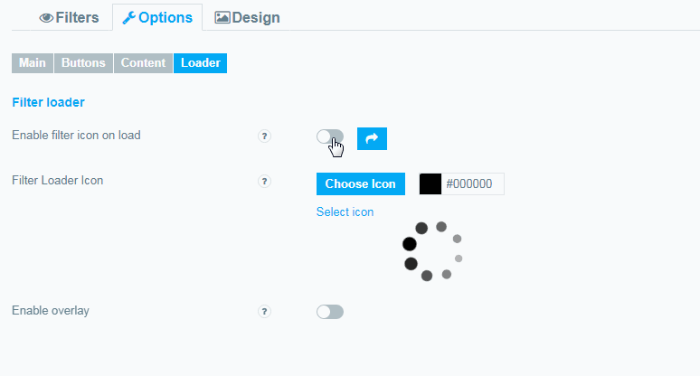 Loader options