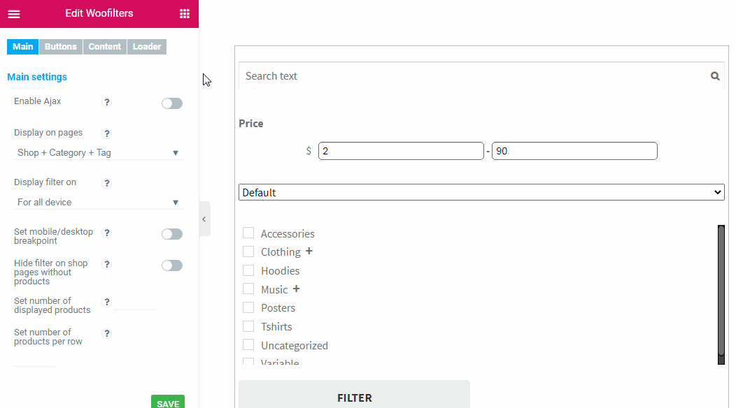 Product Filter and Elementor Compatibility