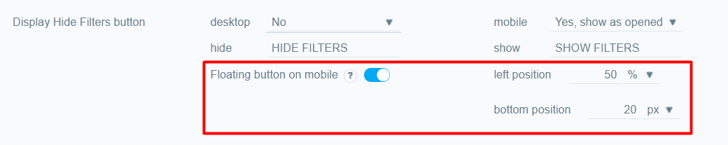 Floating button