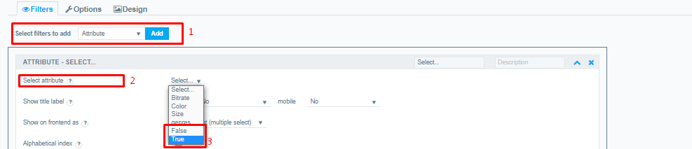 Add attribute filter