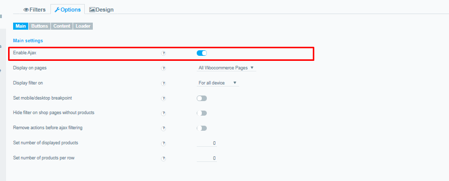 Enable the AJAX option