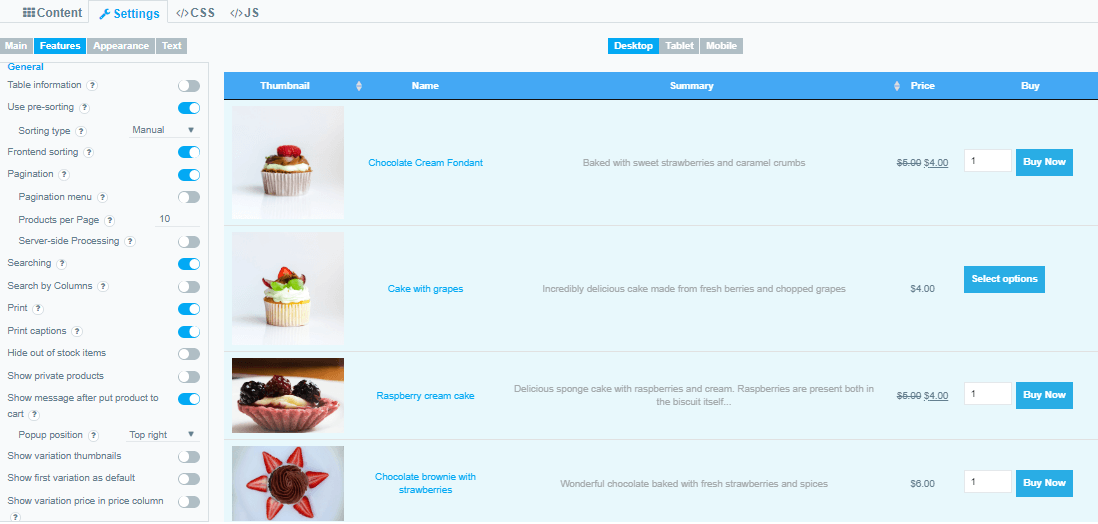 Benefits of using Product Table by WooBeWoo