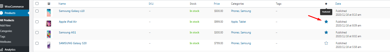  WooCommerce Products 