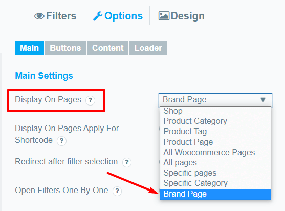Display on pages
