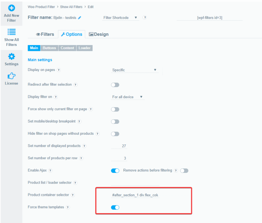 Container selector