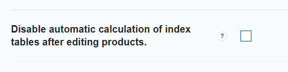 Disable calculation 
