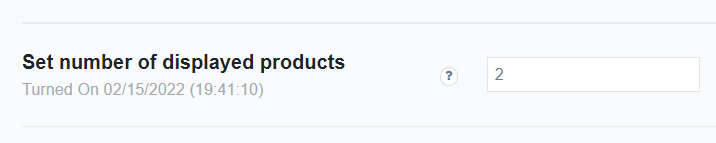 Number of products