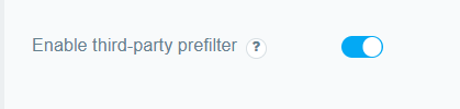 Third-party prefilter
