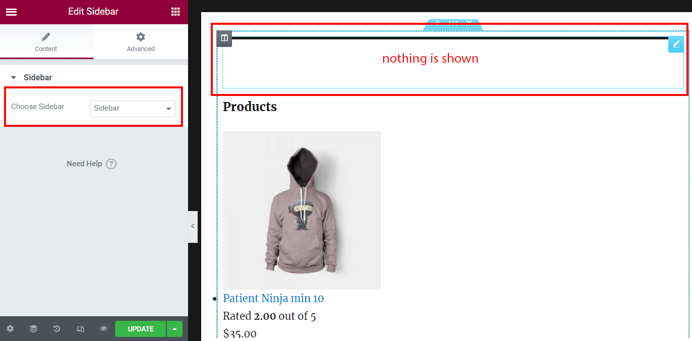 Elementor Sidebar