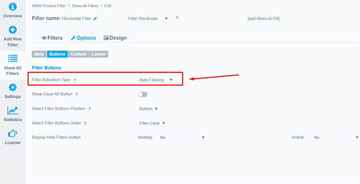 Ajax auto filtering option for WooCommerce dynamic filters