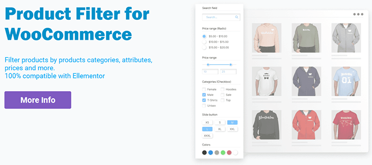Woocommerce product filter widget
