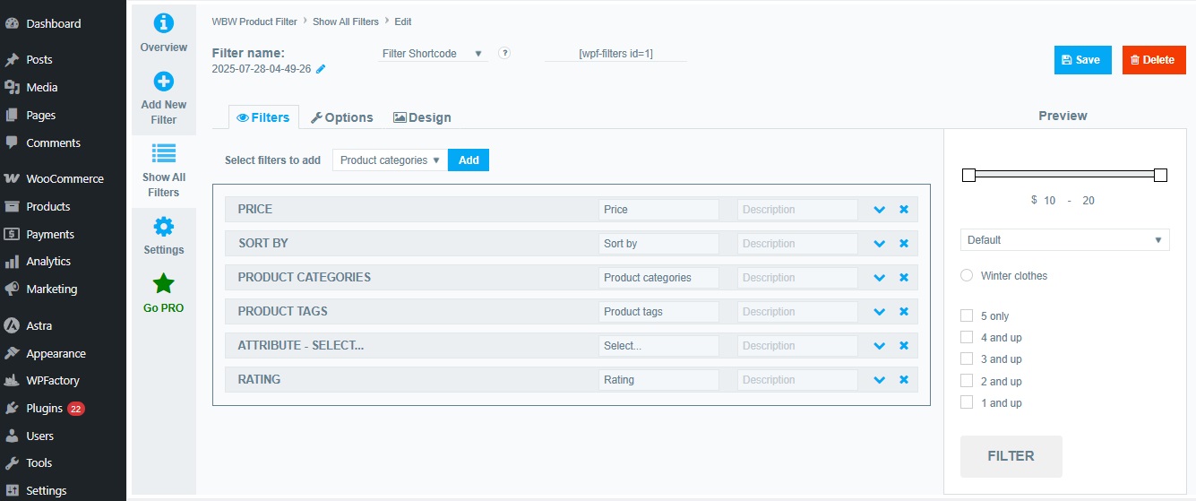 Woocommerce Product Filter Plugin- easy setup 2