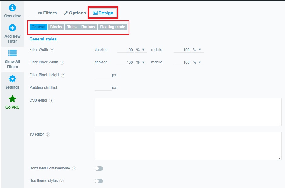 Woocommerce Product Filter Plugin- style and design