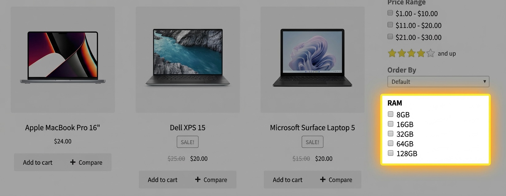 Filter by Specs - Product Filter for WooCommerce Tech and electronic Stores