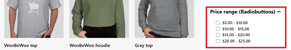 Price Range Slider - Product Filter for WooCommerce Fashion